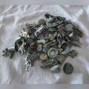 Lot 55 Vintage Monopoly Game Token Pieces From Original Various Monopoly Games